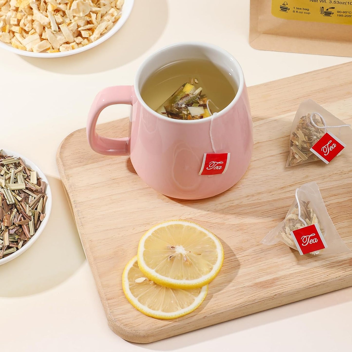 FullChea Lemon Ginger Tea – Brain Fog Support Brew for Steady Afternoon Concentration at the Desk