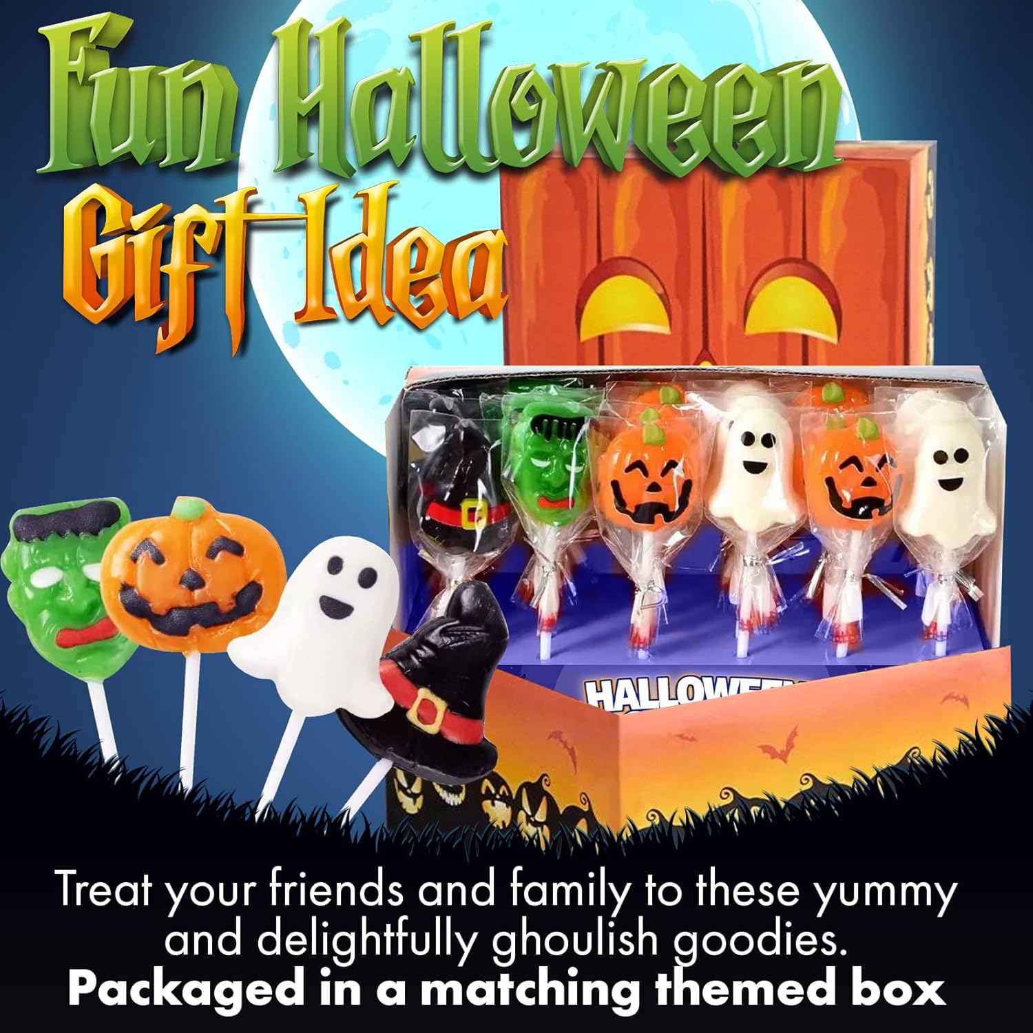 Fusion Select Halloween Lollipop Variety – Worry-Free Candy Handouts for Trick or Treaters, Classrooms & Neighborhood Parties
