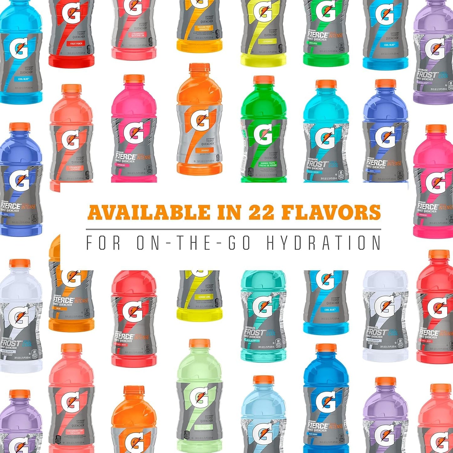 Gatorade Electrolyte Variety Pack – Lightweight Energy Drinks for Day Hikes, Long Rides, and Yard Work