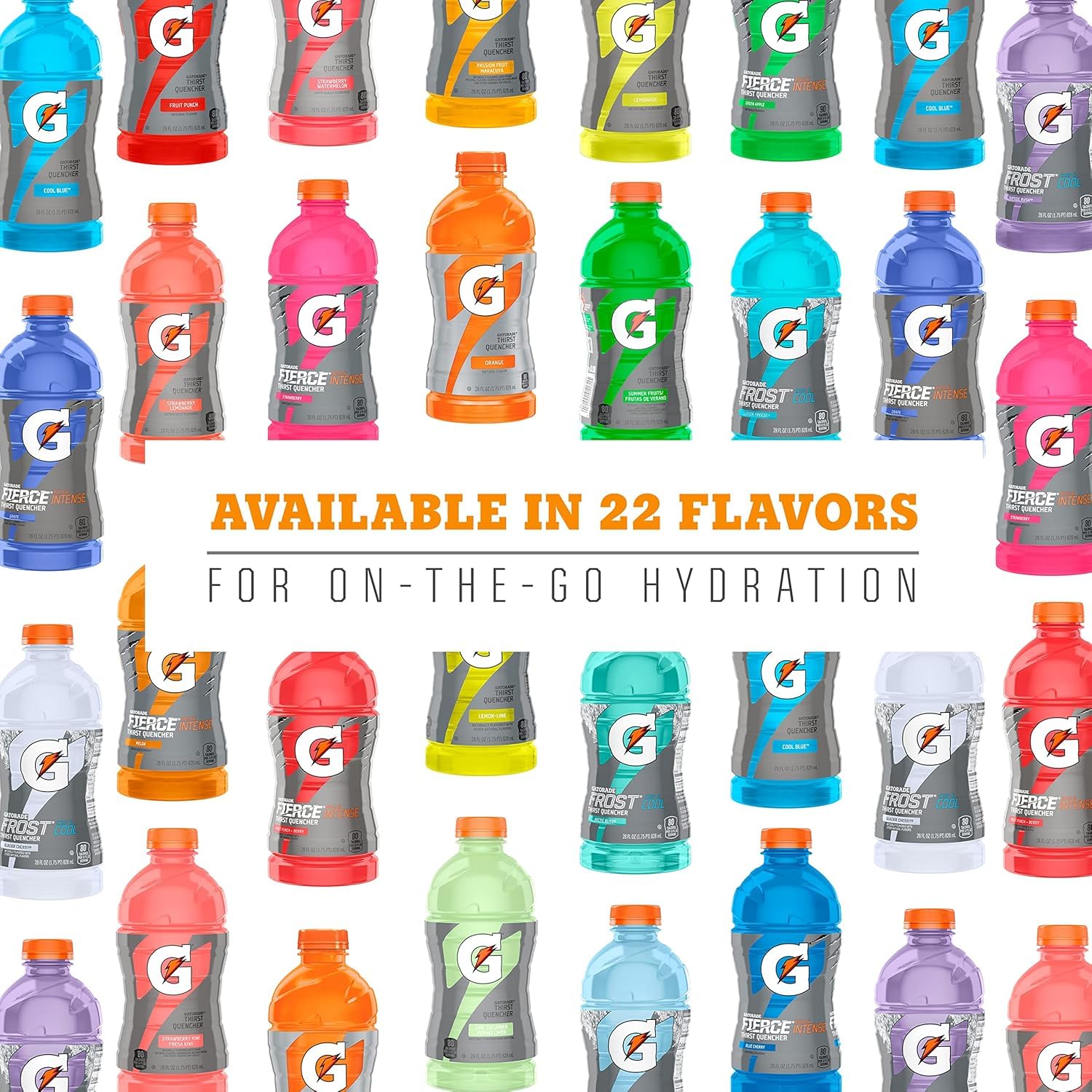 Gatorade Electrolyte Variety Pack – Lightweight Energy Drinks for Day Hikes, Long Rides, and Yard Work