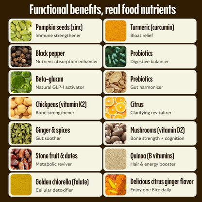 GEM Daily Bites – Stress-Reboot Chewable Vitamin for Mindful Eaters, Adaptogenic Turmeric Daily Bite