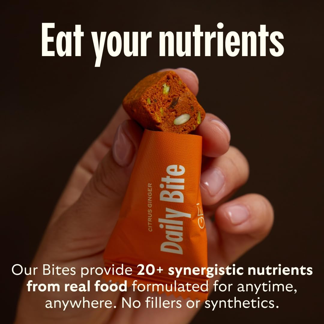 GEM Daily Bites – Stress-Reboot Chewable Vitamin for Mindful Eaters, Adaptogenic Turmeric Daily Bite
