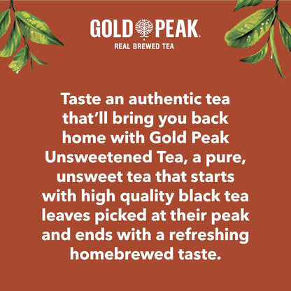 Gold Peak Iced Tea – Low-Calorie Hydration Companion for Evening Wind-Down and Self-Care, 16.9 fl oz 6 Pack