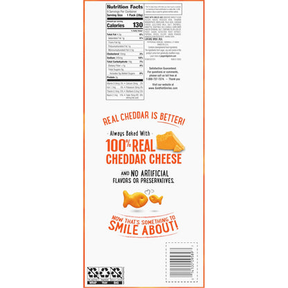 Goldfish Cheddar Cheese Crackers – Lunchbox Side for Kids Lunches, 1 oz Portion-Controlled Packs, 9 Count Tray