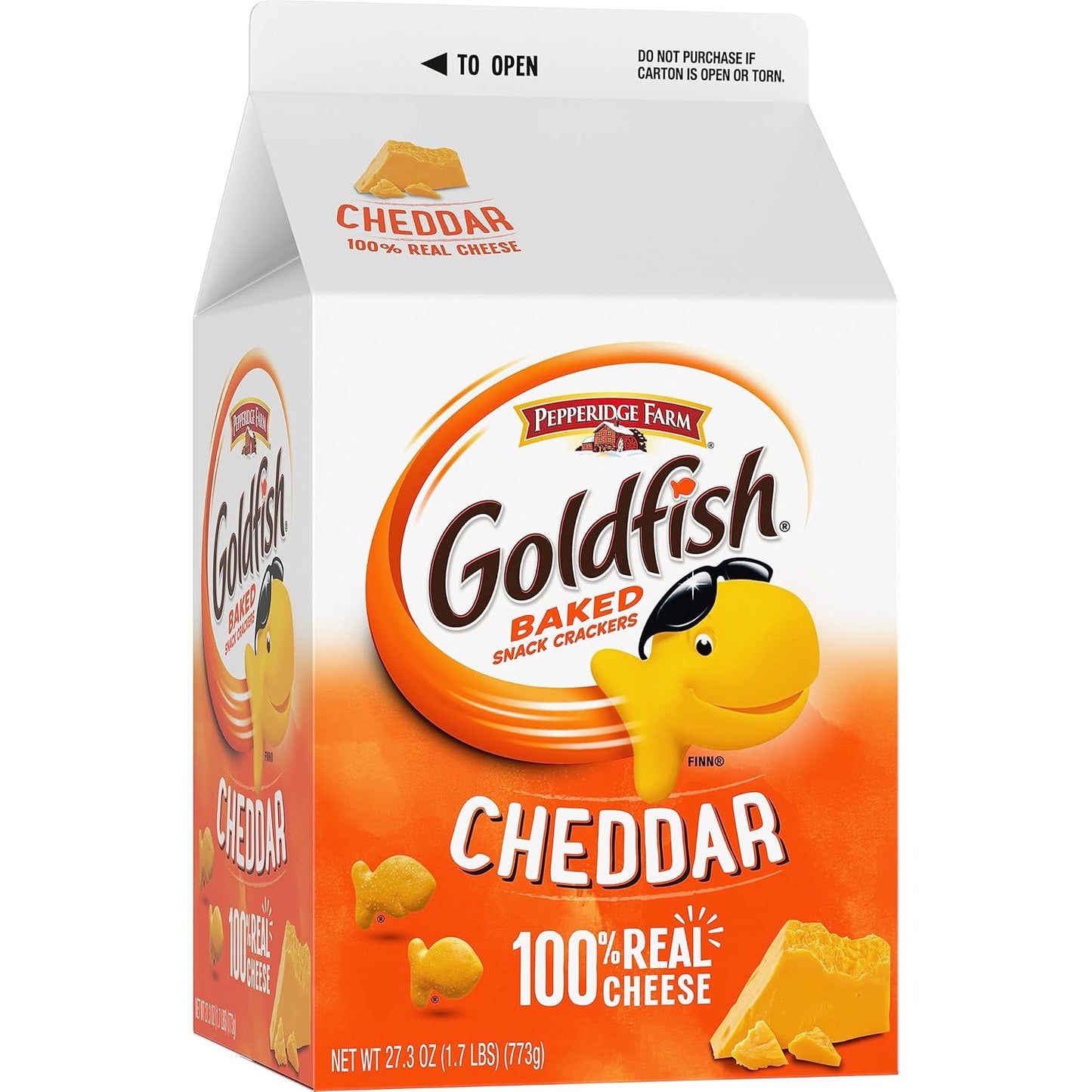Goldfish Cheddar Cheese Crackers – Nostalgic Throwback Snack Gift for the Coworker Break Room and Office Secret Santa, 27.3 oz