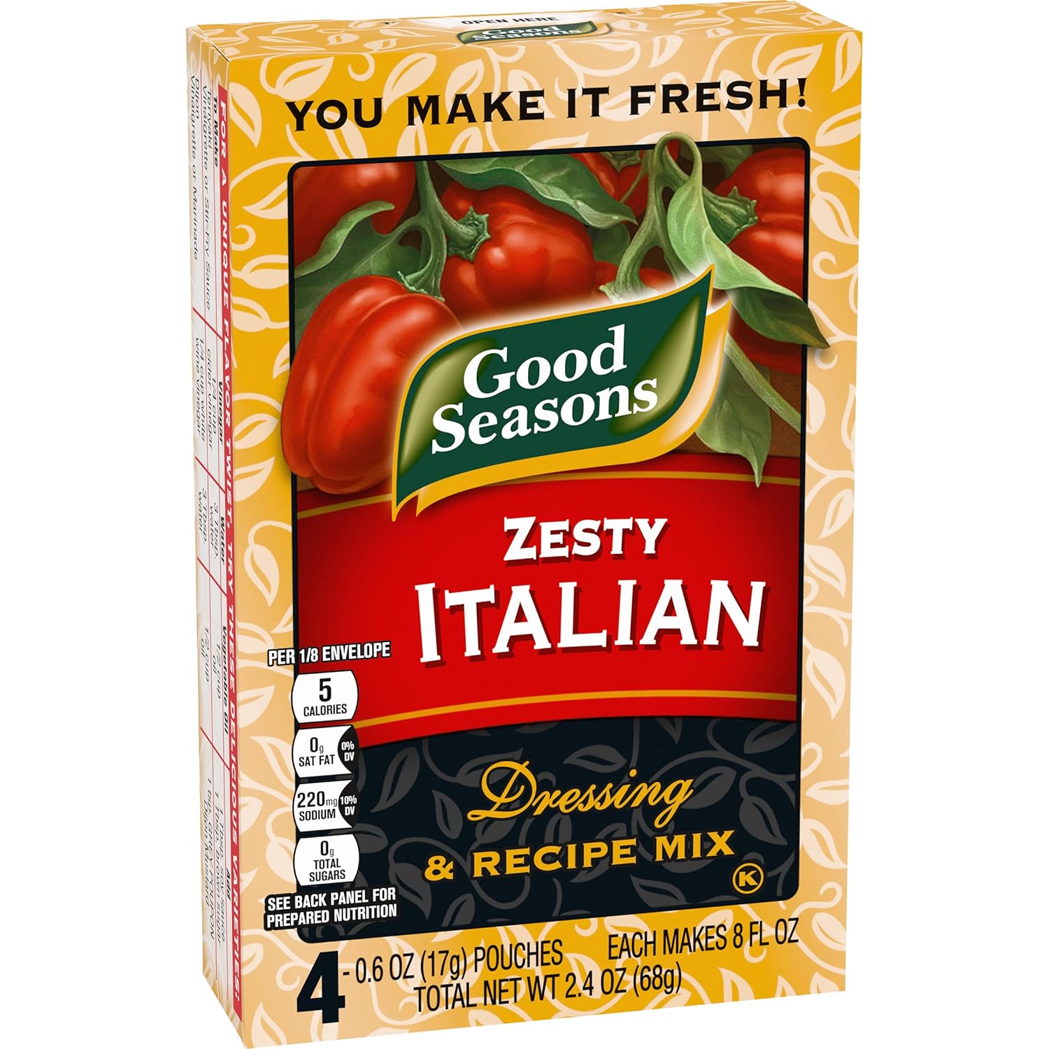 Good Seasons Italian Herb Dressing Packets – Low-Calorie Flavor Boost for Clean-Eating Home Cooks