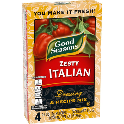 Good Seasons Italian Herb Dressing Packets – Low-Calorie Flavor Boost for Clean-Eating Home Cooks