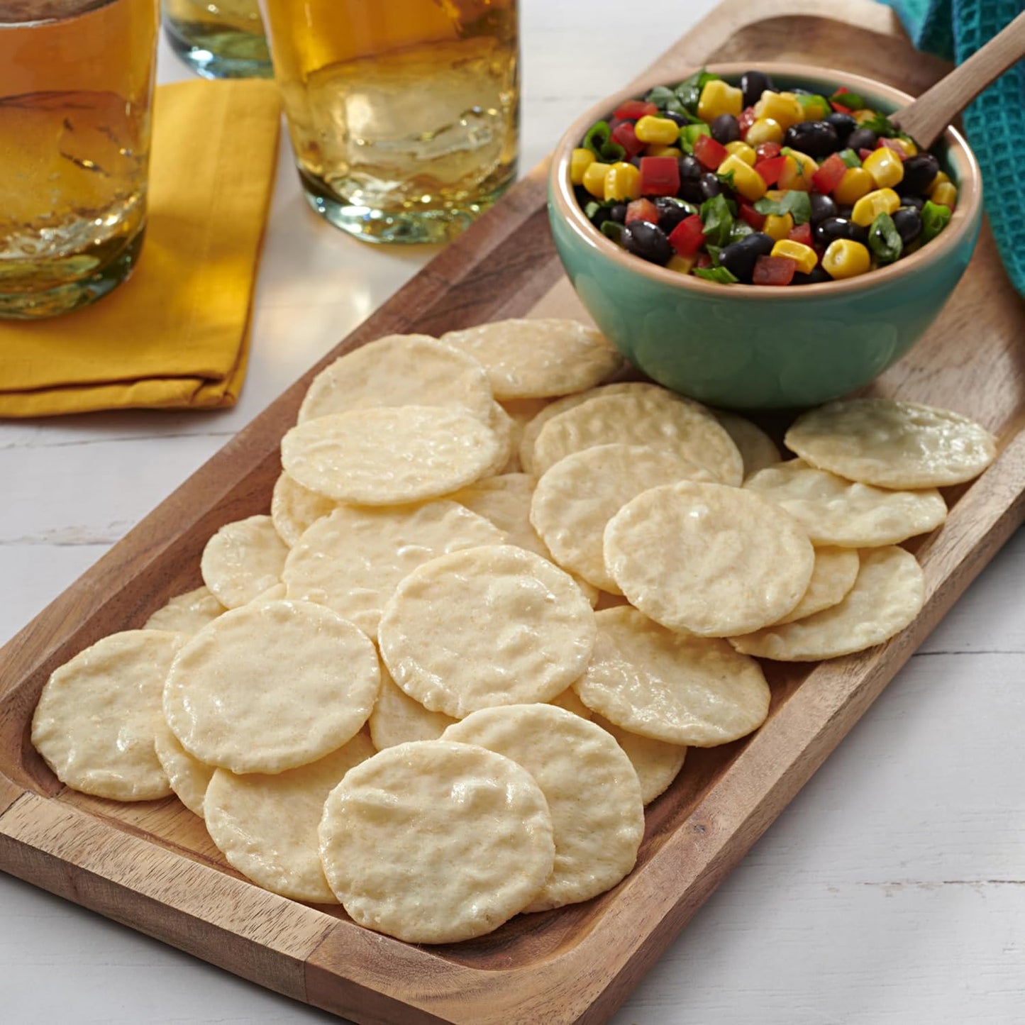 Good Thins Simply Salt Rice Snacks Gluten Free Crackers for Clean Eating Routine, Soup and Salad Pairing at Home