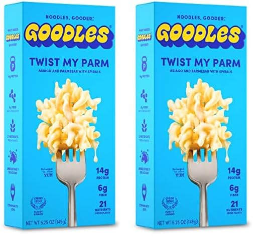 Goodles Twist My Parm Asiago and Parmesan Spirals – Streamlined Single Pack for the Capsule Pantry