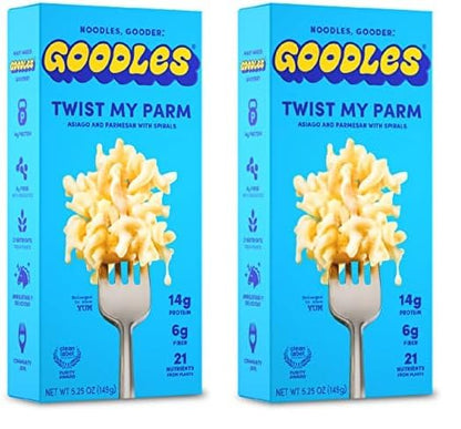 Goodles Twist My Parm Asiago and Parmesan Spirals – Streamlined Single Pack for the Capsule Pantry