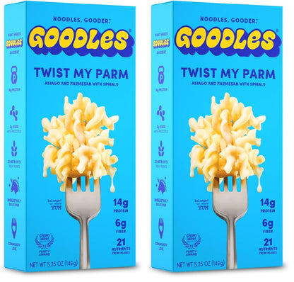Goodles Twist My Parm Asiago and Parmesan Spirals – Streamlined Single Pack for the Capsule Pantry