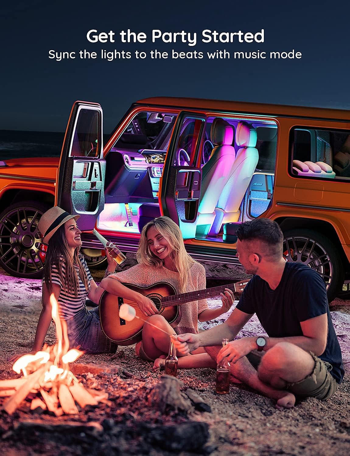 Govee Car LED Strip Lights – Versatile LED Strip for Patio and Open-Air Vehicle Gatherings