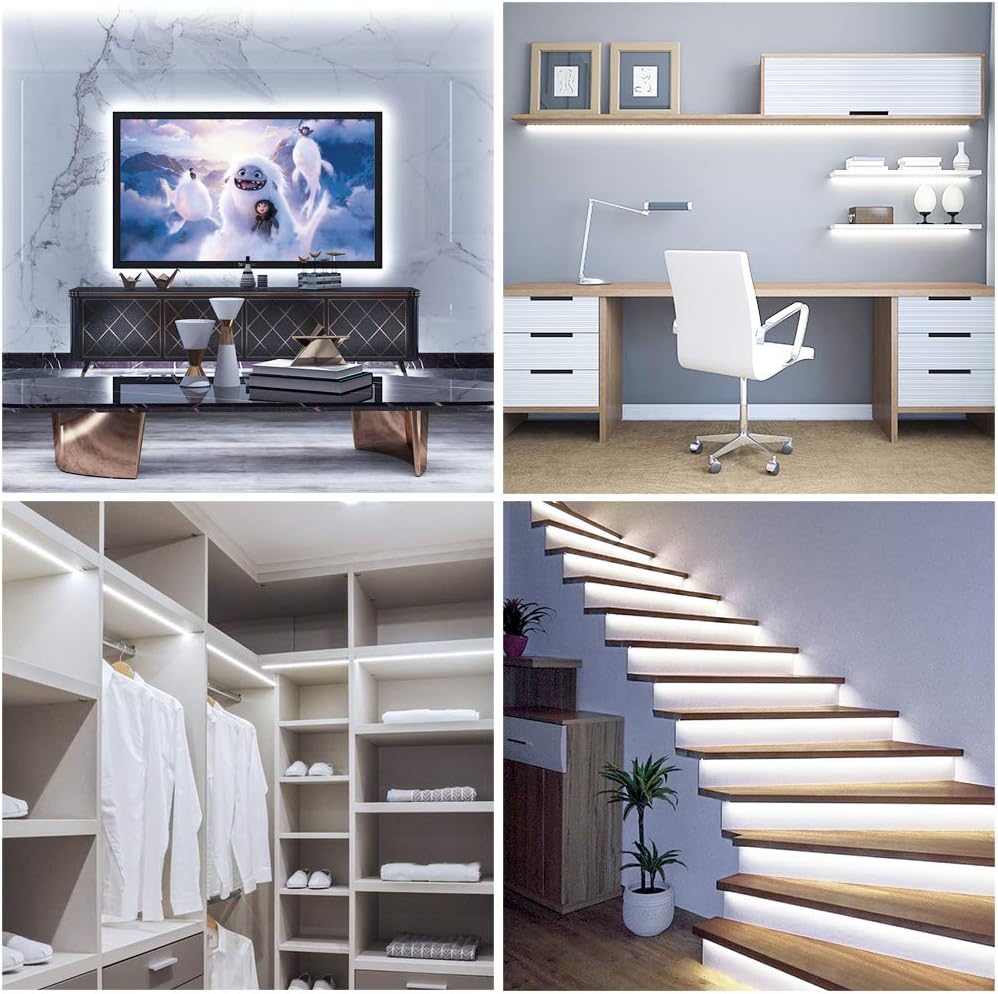 Govee White LED Tape Lights – Valentine's Day Gift for Couples, Romantic Ambient Bedroom Lighting