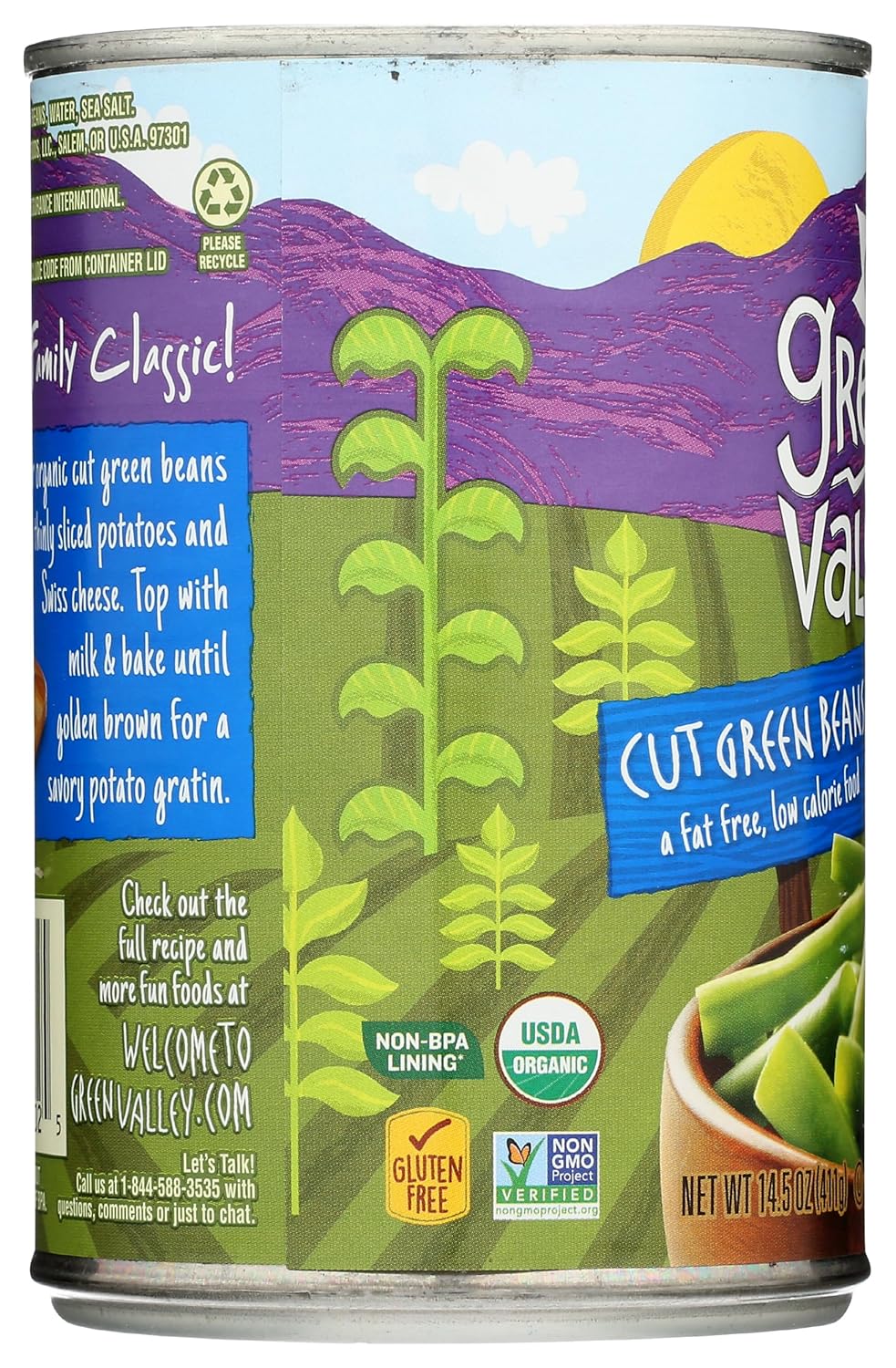 Green Valley Organic Cut Green Beans – Stovetop-Ready Cut Side for One-Pot Weeknight Productivity, No Chopping