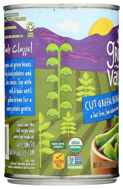 Green Valley Organic Cut Green Beans – Stovetop-Ready Cut Side for One-Pot Weeknight Productivity, No Chopping
