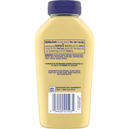 Grey Poupon Dijon Mustard – Travel-Friendly Condiment for Outdoor Entertaining and Tailgating Sandwiches