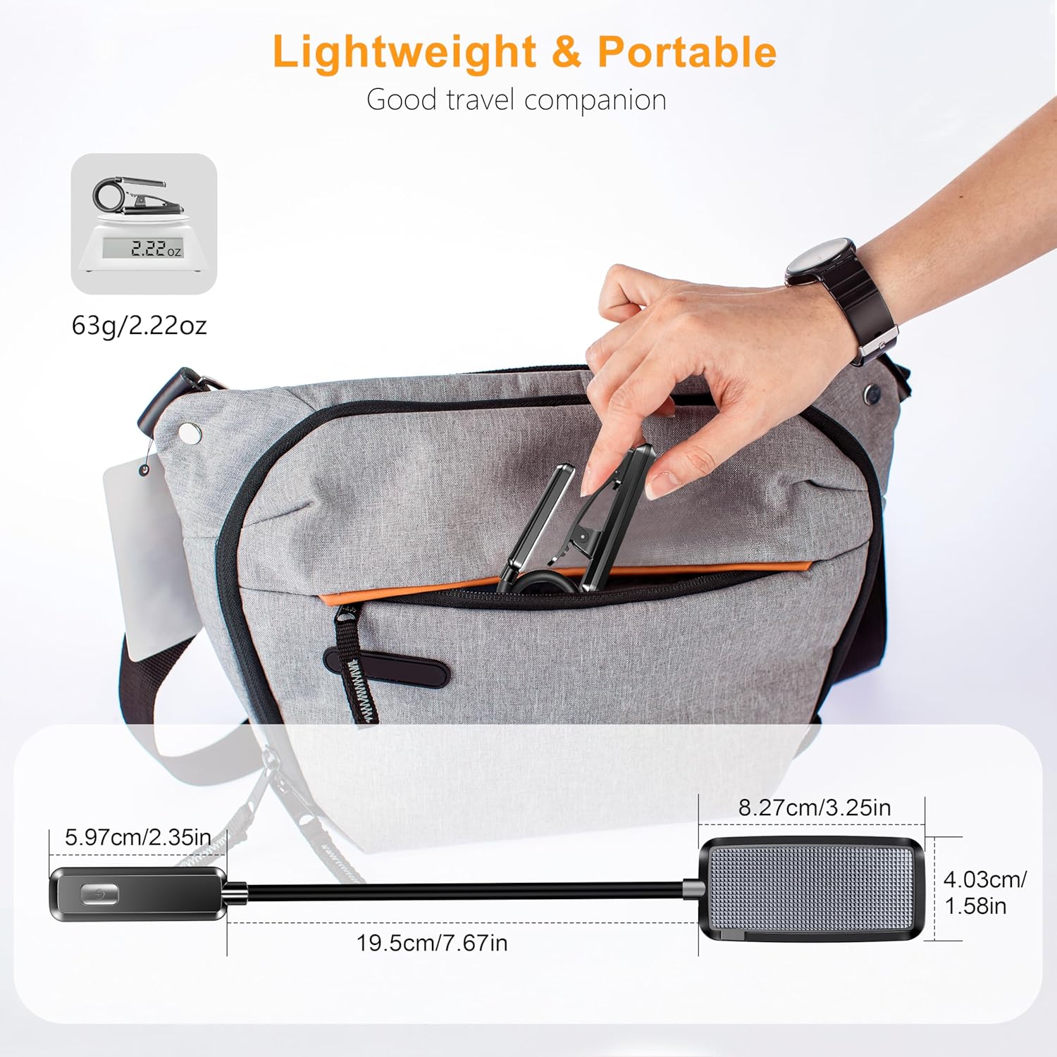 Gritin 9 LED Rechargeable Book Light for Reading in Bed - Concentrated Task Light for Notebooks and Script Review, 80 Hour Flexible Gooseneck Desk Reading Light