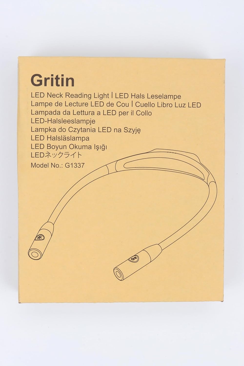 Gritin LED Neck Reading Light – Hands-Free Work Light for Home Office Crafting and Hobby Projects