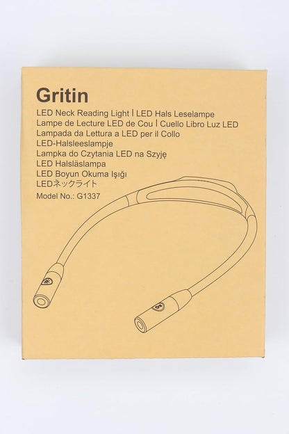 Gritin LED Neck Reading Light – Hands-Free Work Light for Home Office Crafting and Hobby Projects