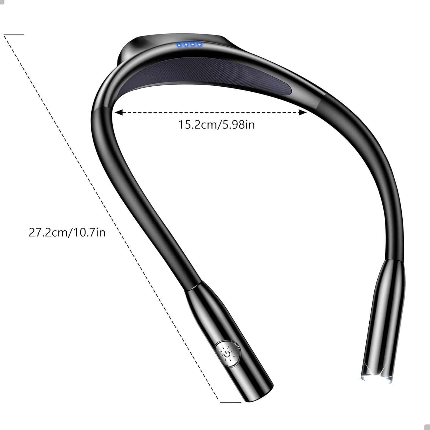 Gritin LED Neck Reading Light – Hands-Free Work Light for Home Office Crafting and Hobby Projects