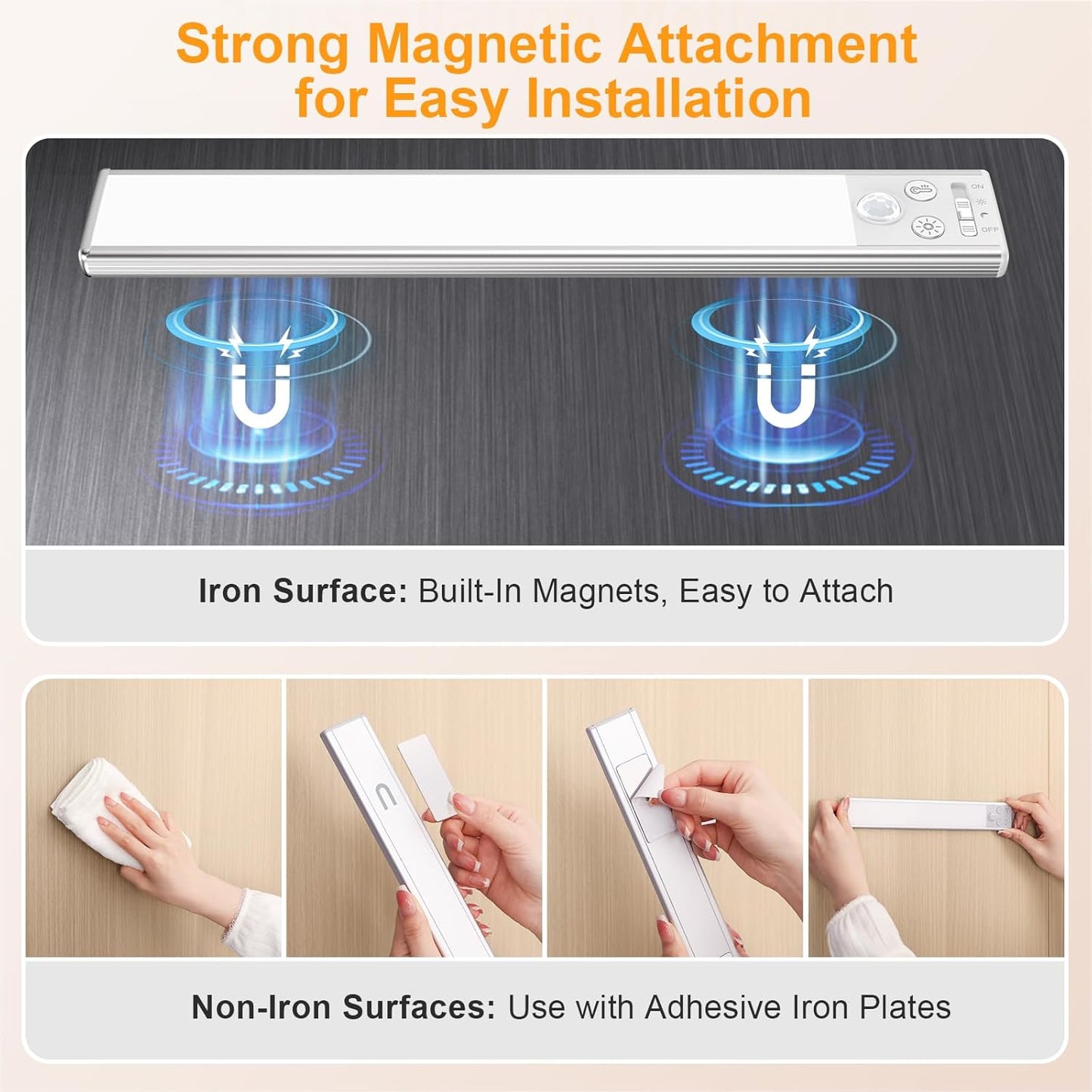 Gritin Rechargeable Closet Light - Practical Birthday Present for Mom and Grandma Who Hate Dark Hallways