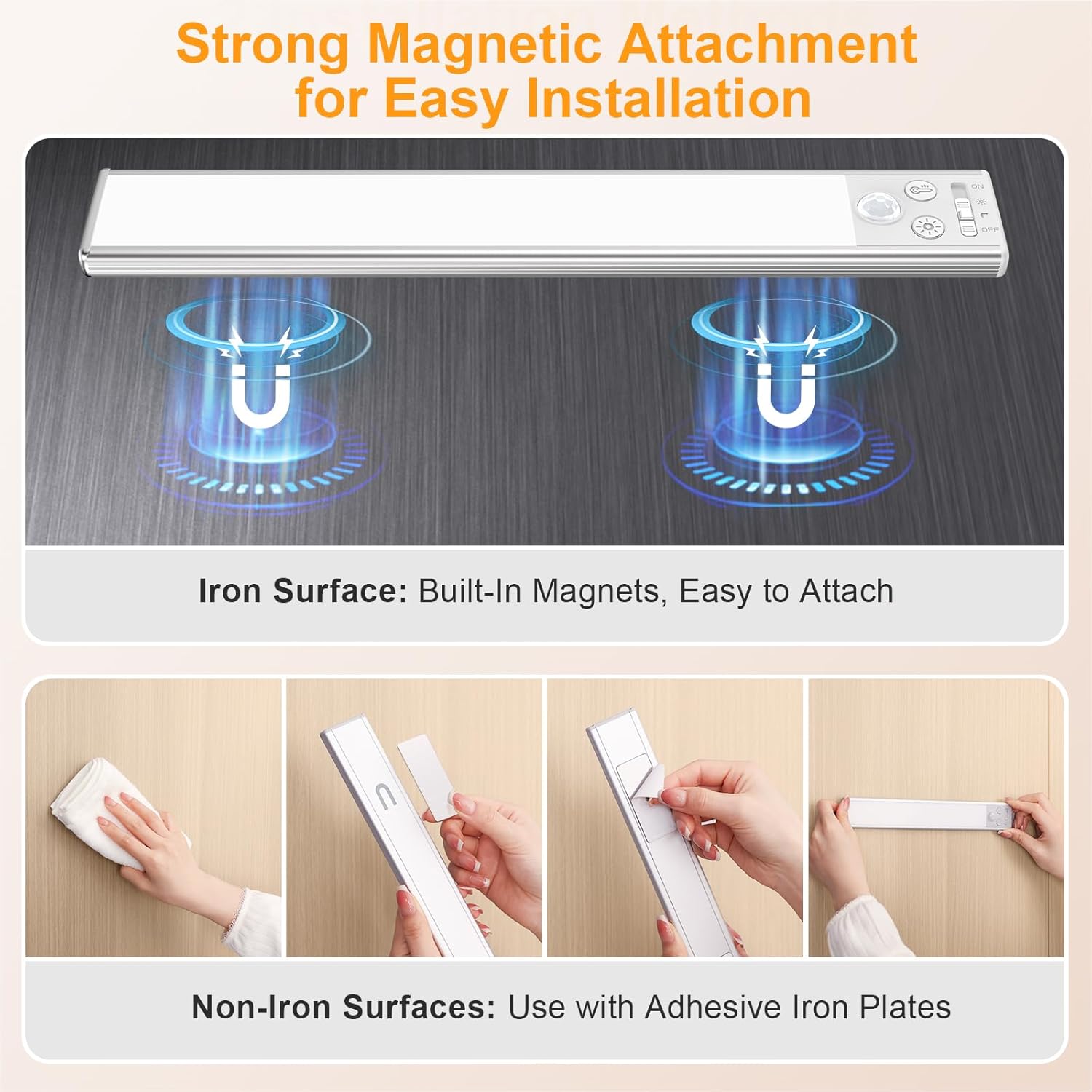 Gritin Rechargeable Closet Light - Practical Birthday Present for Mom and Grandma Who Hate Dark Hallways