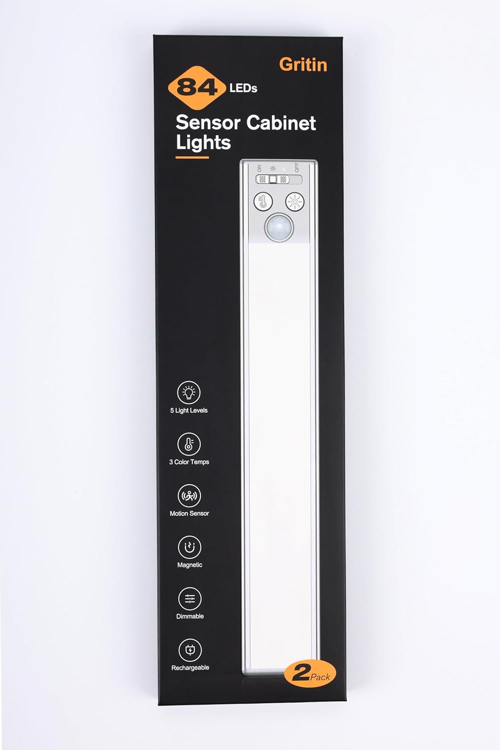 Gritin Rechargeable Closet Light - Practical Birthday Present for Mom and Grandma Who Hate Dark Hallways