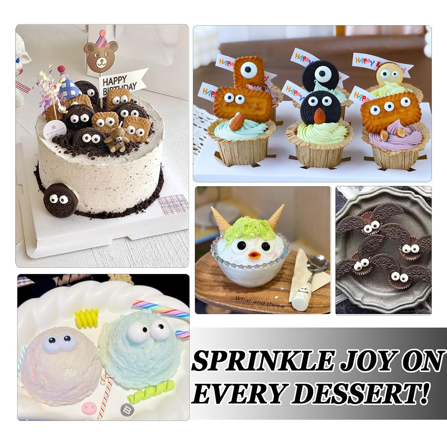 Halloween Eye Sprinkles for Brownies – Kid-Safe Edible Toppers for Spooky Birthday Cupcakes