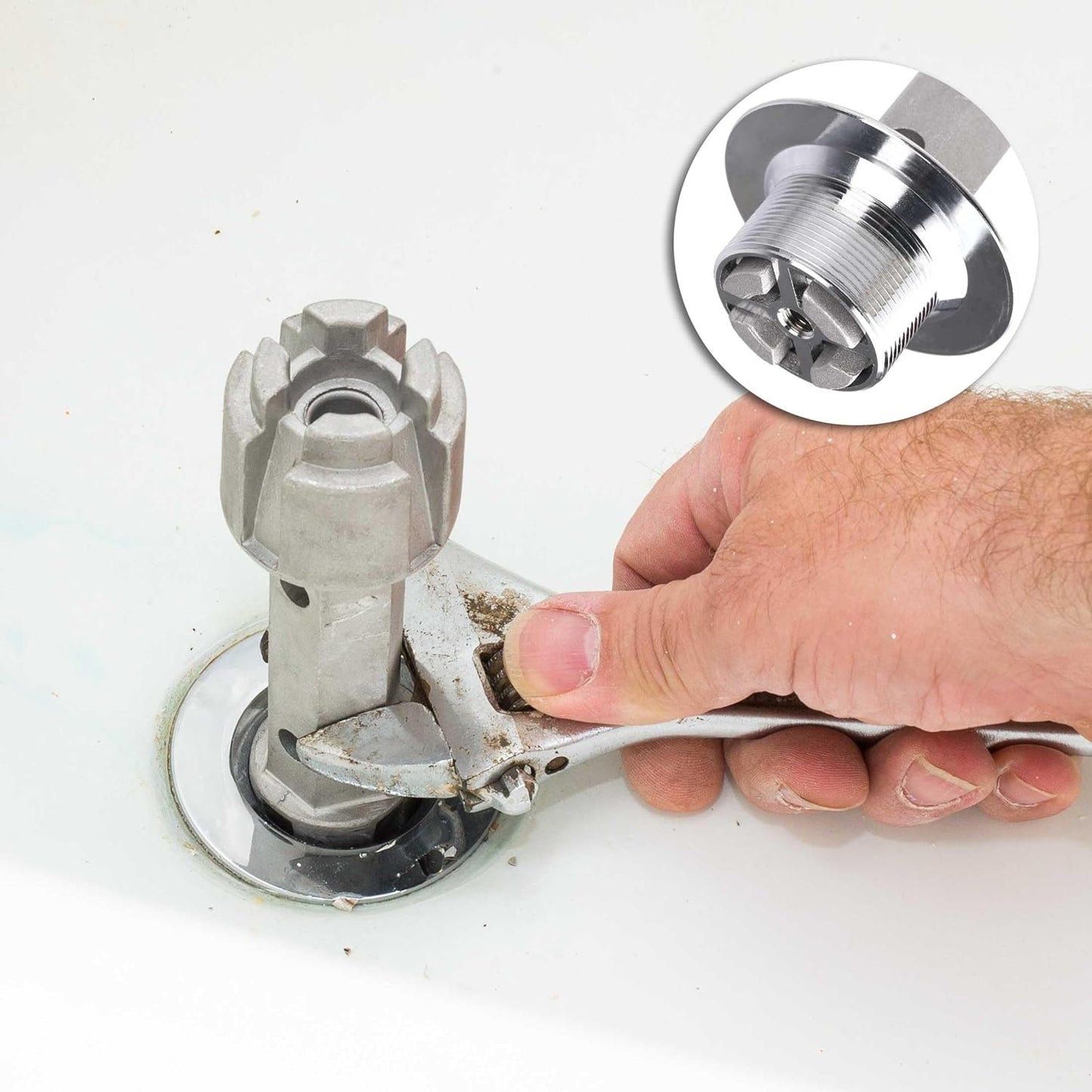 HAUTMEC Aluminum Tub Drain Wrench – Job-Site Time Saver for Bathroom Renovation Contractors