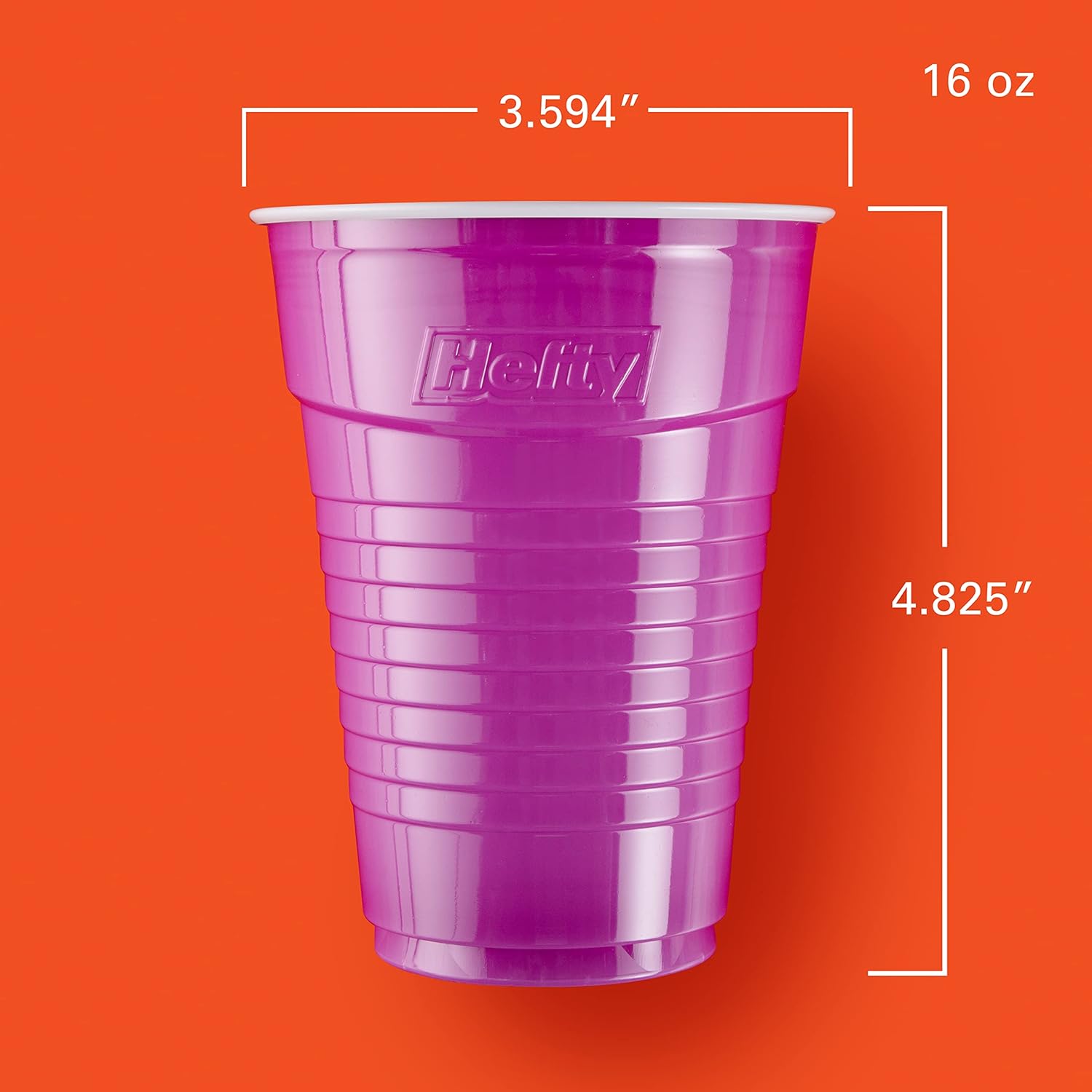 Hefty Party On Disposable Cups – Pool Deck and Rooftop Entertaining Essentials, Festive Firework Print 76-Count Assortment
