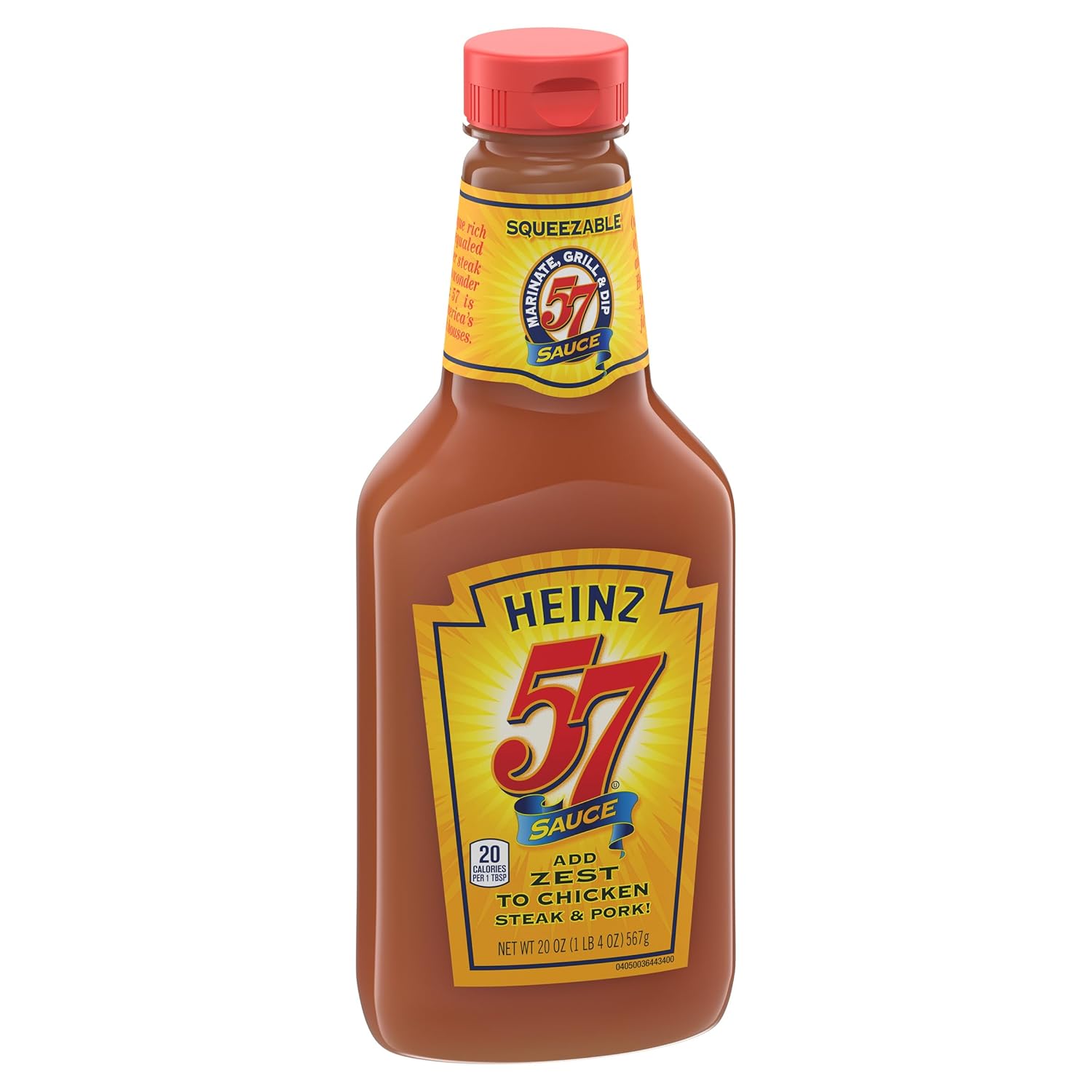 Heinz 57 Original Sauce for Outdoor Grilling Season, Bulk-Ready 20 oz Bottle for Ribs and Hamburgers
