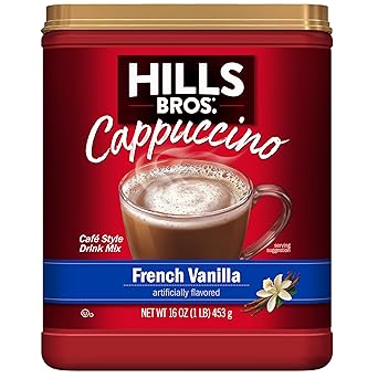 Hills Bros. French Vanilla Sugar Free Instant Cappuccino – Affordable Holiday Gift Basket Addition for Seniors and Retirees