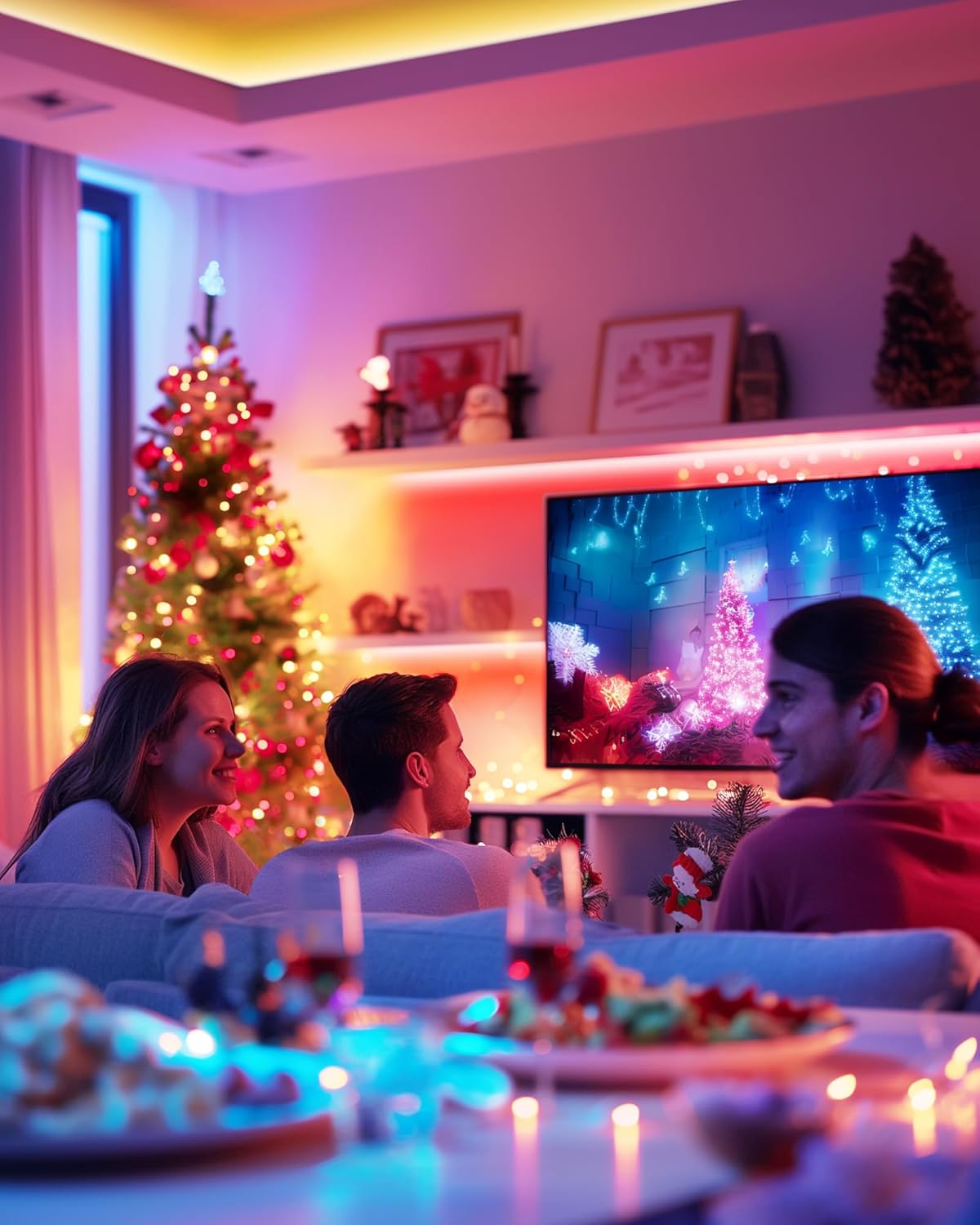 HitLights LED Strip Lights – Warm Ambient Lighting for Reading Nook and Mantel, Dimmable Color Changing LED Tape