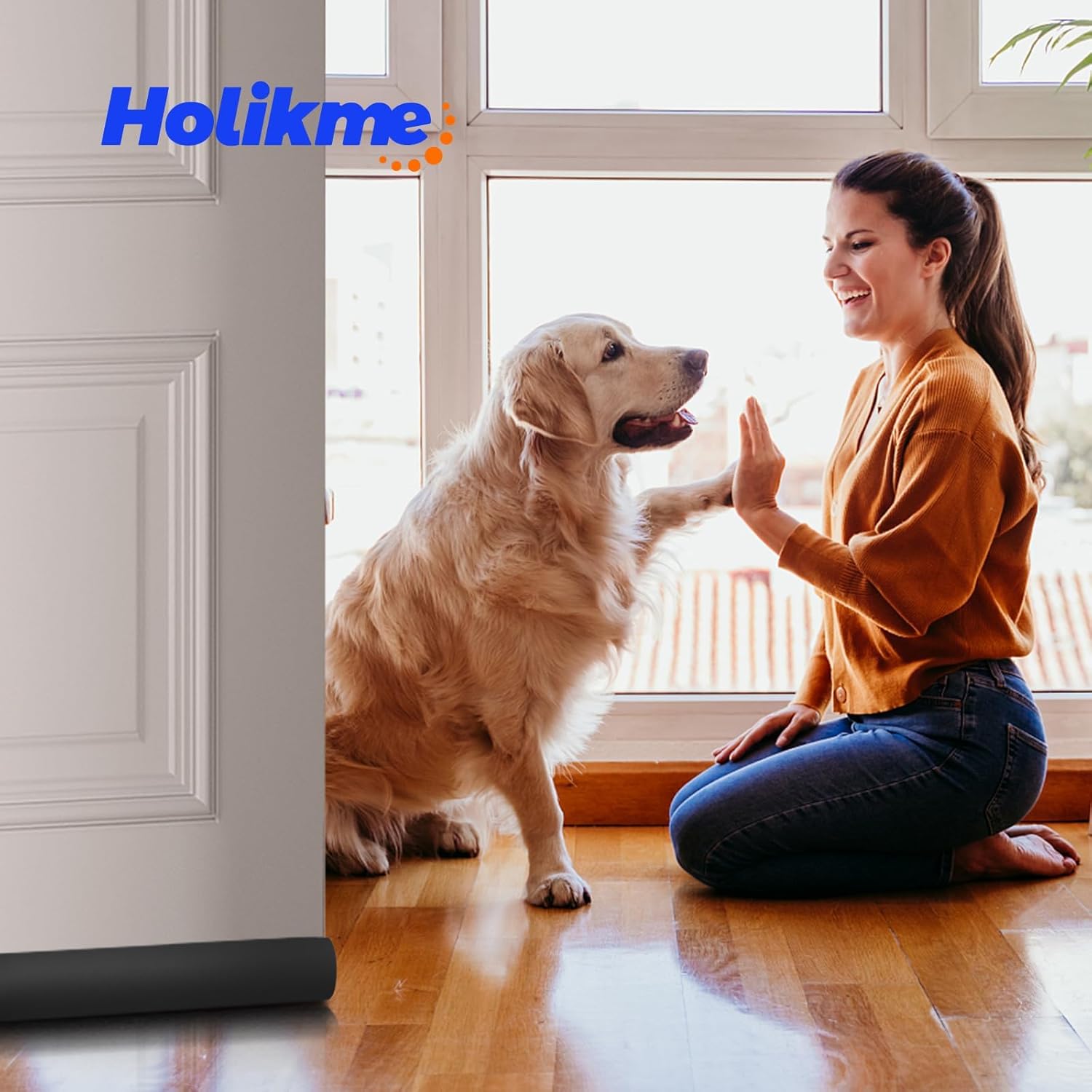 Holikme Door Bottom Weather Strip – Simple Tool-Free Door Sweep for Renter Friendly Minimalist Home