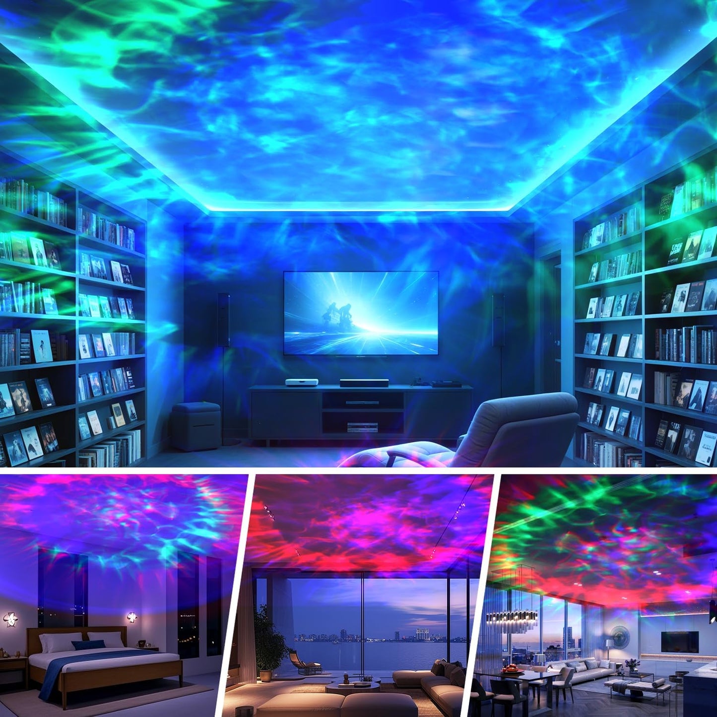 Home Decor Galaxy Lamp – Ambient Ceiling Projector for Cozy Apartment Lighting and Statement Shelf Styling