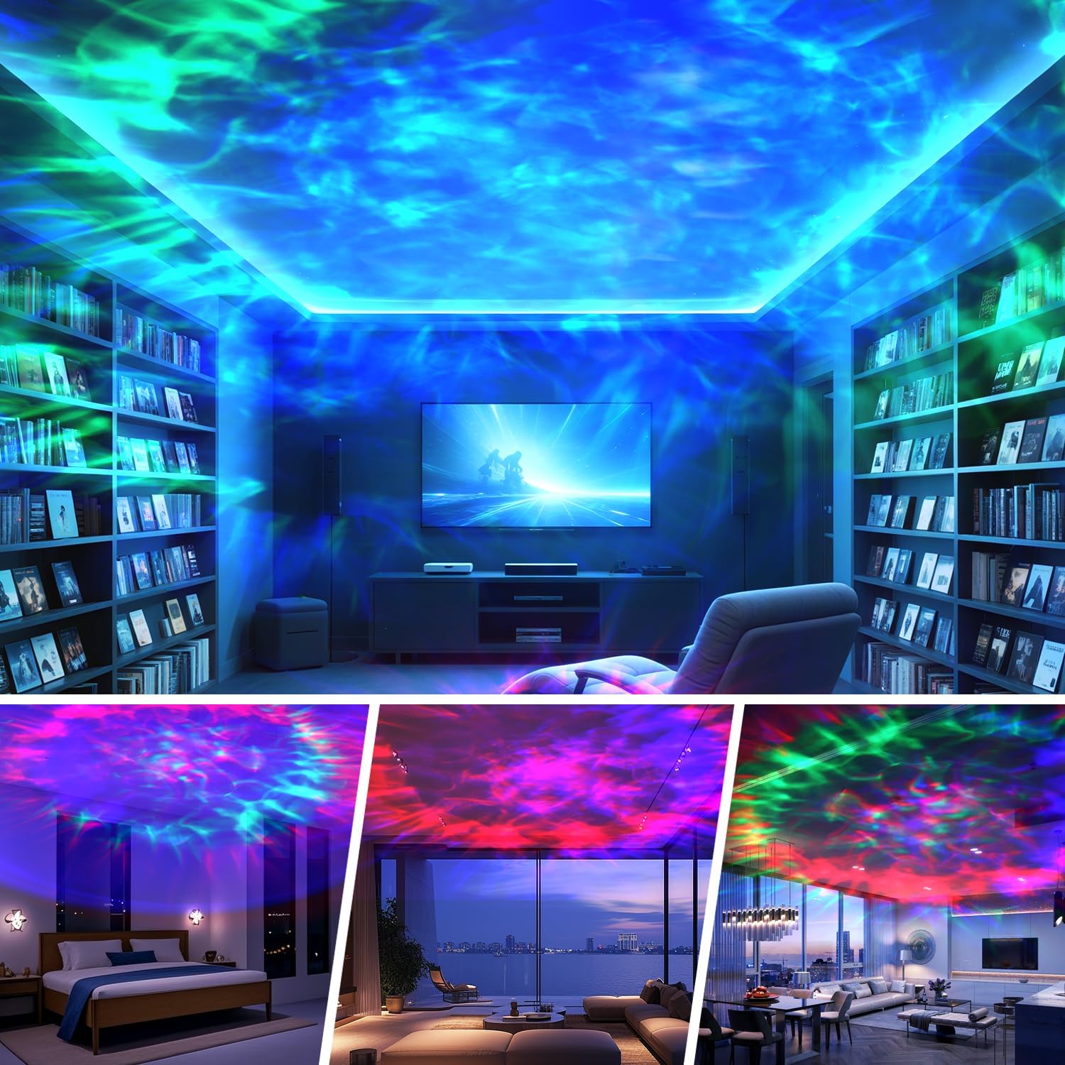 Home Decor Galaxy Lamp – Ambient Ceiling Projector for Cozy Apartment Lighting and Statement Shelf Styling
