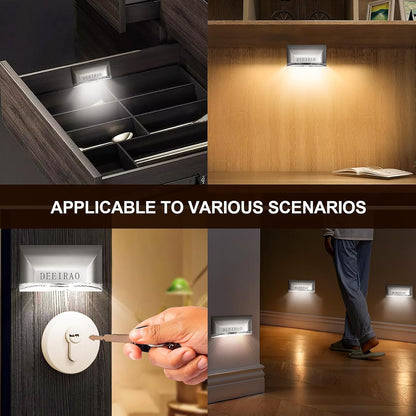 Home Keyhole Infrared PIR Wireless Auto Sensor Motion Detector LED Light Lamp – Auto Shutoff Motion Sensor Light for Childproof Nursery and Closet