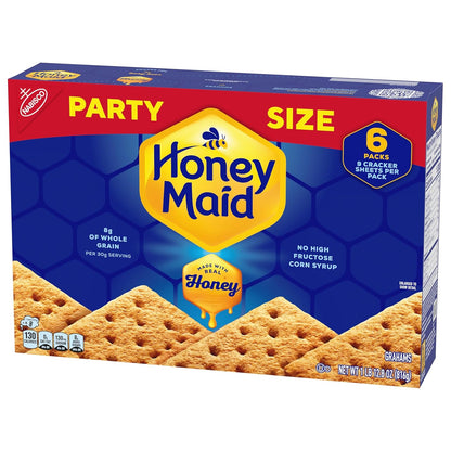 HONEY MAID Graham Crackers – Kid Approved Lunchbox Stacker, Whole Grain Squares
