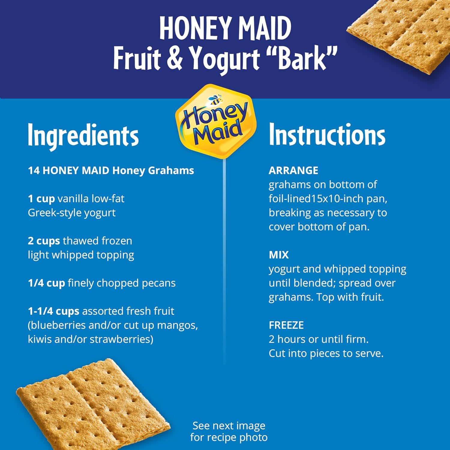 HONEY MAID Graham Crackers – Kid Approved Lunchbox Stacker, Whole Grain Squares