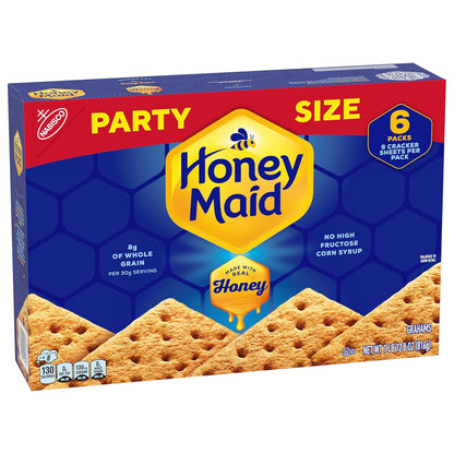 HONEY MAID Graham Crackers – Kid Approved Lunchbox Stacker, Whole Grain Squares