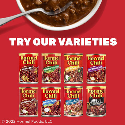 HORMEL Chunky Beef Chili with Beans — Pop-Top Chili with No Artificial Ingredients for Less-Less Kitchens