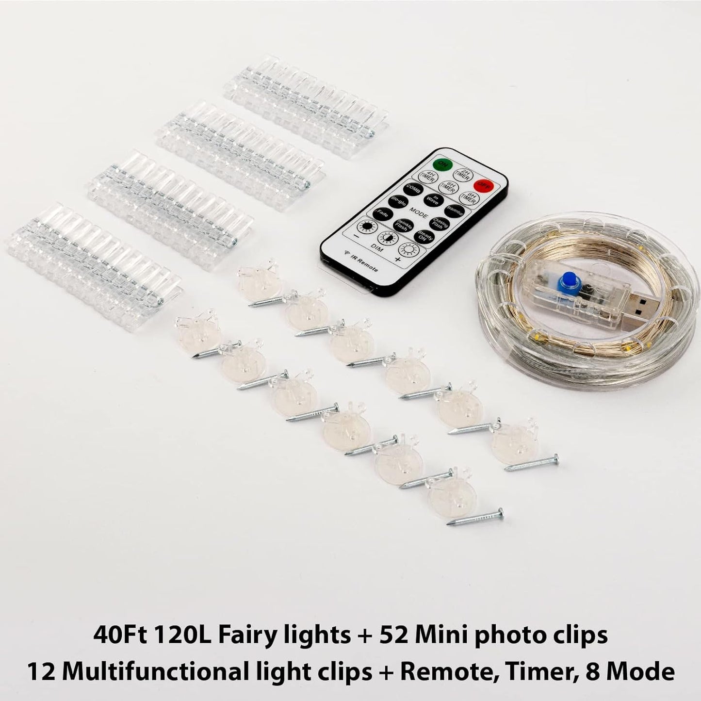HXWEIYE 40ft Battery-Compatible Fairy Lights – Weatherproof Deck and Balcony Decor for Year-Round Use