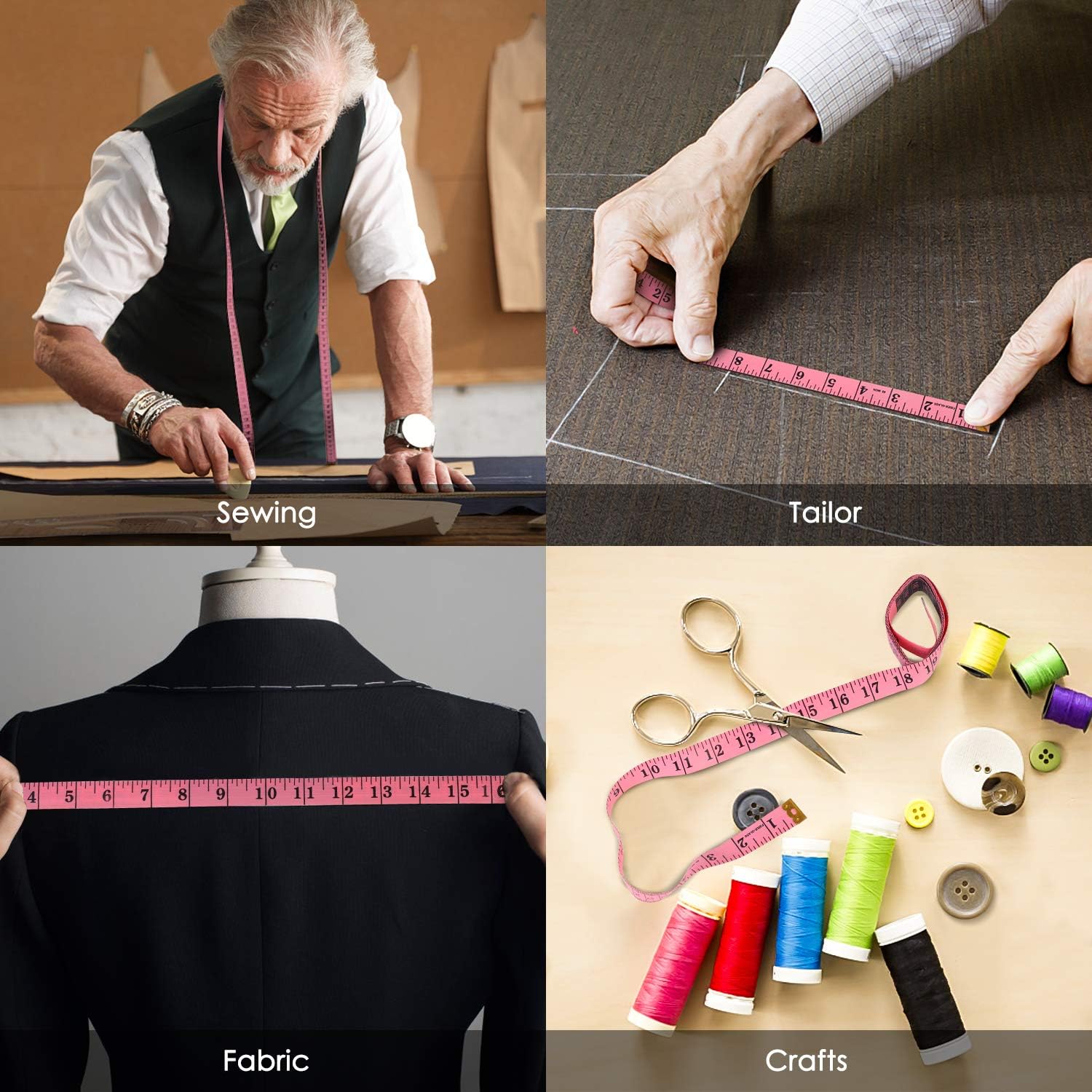 iBayam Compact Measuring Tape Pair – Minimalist Design for Less-Is-More Home and Studio Organization