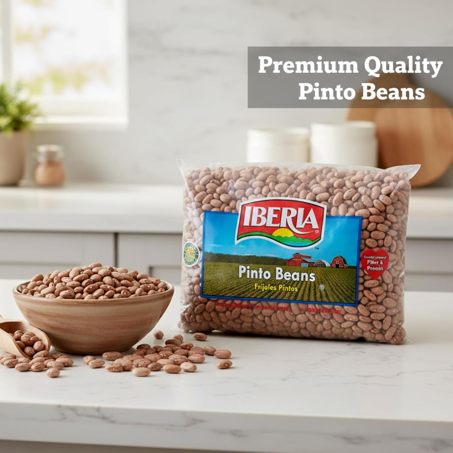 Iberia Pinto Beans 4 lb – Nutrient-Dense Dried Beans for Vegan Meal Prep and Stress-Free Weekly Cooking