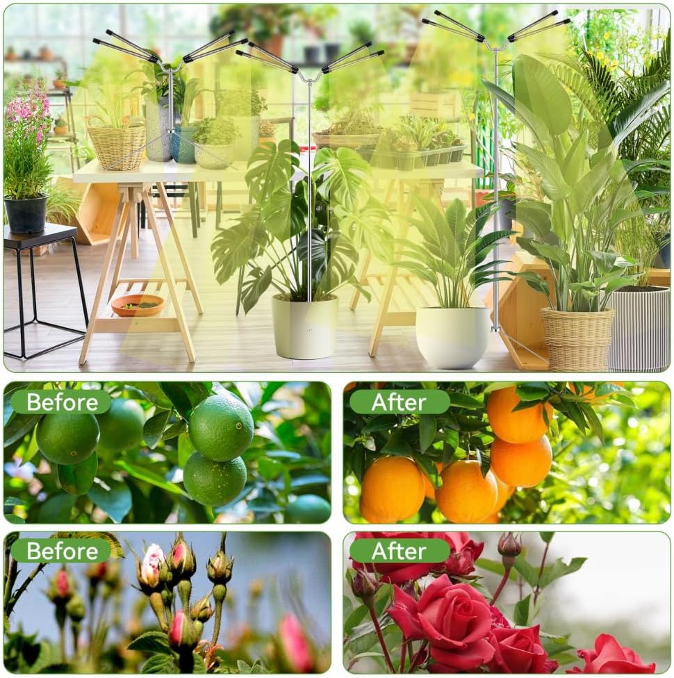 Indoor Plant Grow Lamp – Holiday Gift for the Indoor Gardener, Detachable Tripod with Auto Timer
