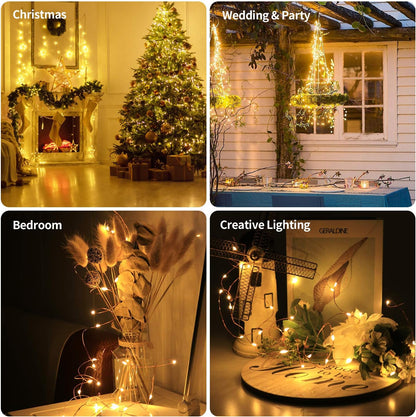 innolife Copper Wire Fairy Lights 6 Pack – Weatherproof String Lights for Pergola, Tent and Patio Decor