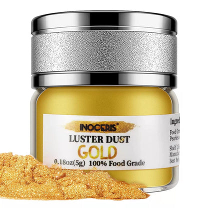 INOCERIS Luster Dust Collection – Holiday Gift for Pastry Chefs and Cocktail Lovers, Premium Edible Shimmer Powder
