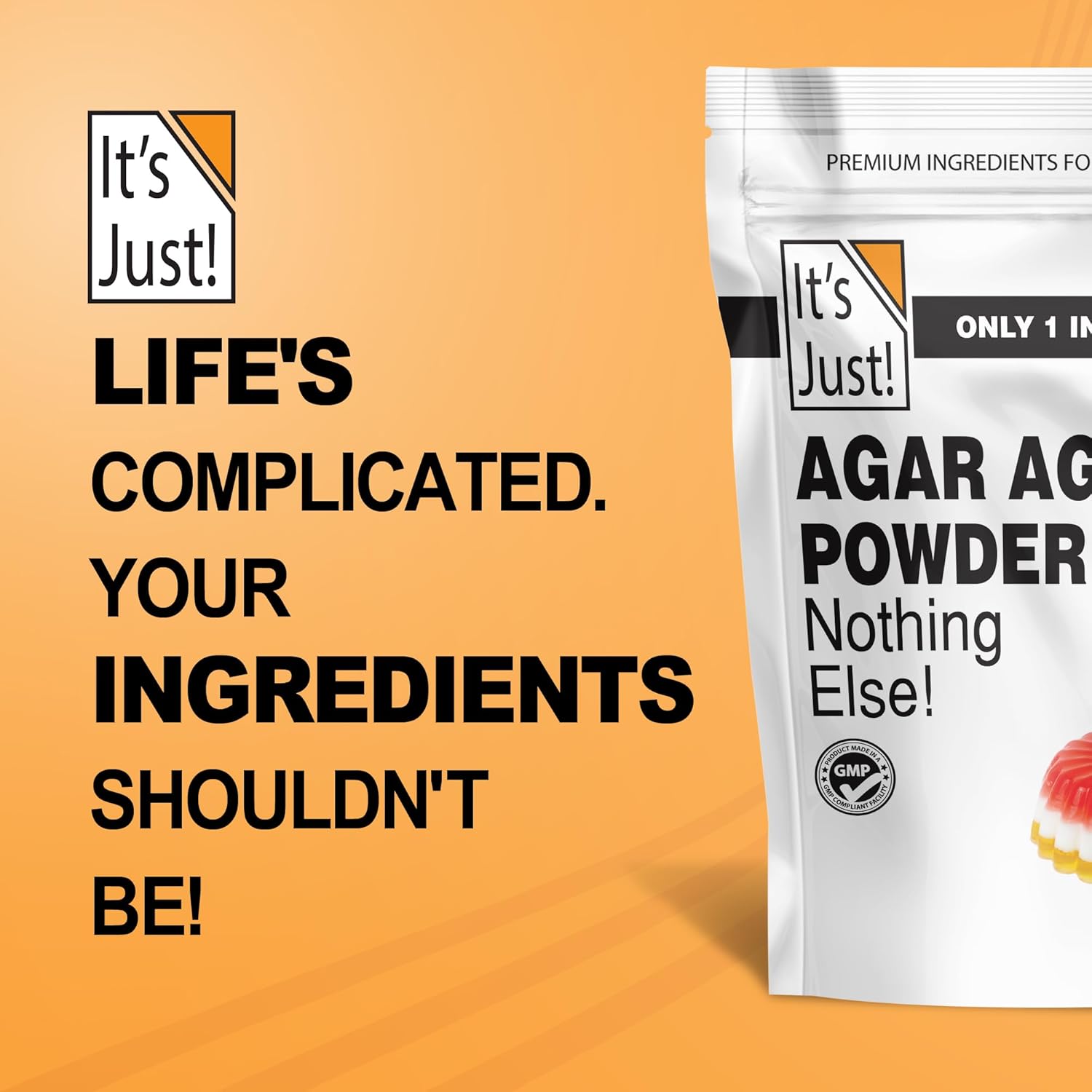 It's Just - Agar Agar Powder 6oz Unflavored Agar Powder for Holistic Vegan Cooking and Mindful Ingredient Choices
