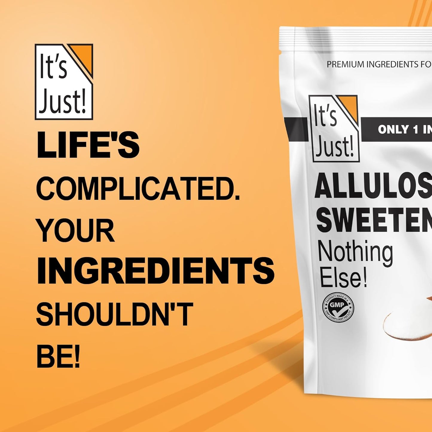 It's Just - Allulose Sweetener for Holistic Health Kitchens, Pure Sugar Alternative for Daily Wellbeing Rituals