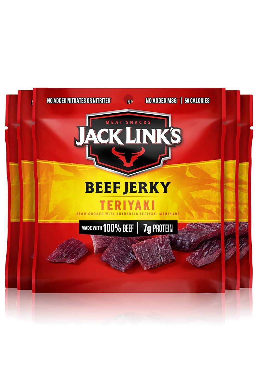 Jack Link's Beef Jerky Variety Pack - Original and Teriyaki - Vending Machine Alternative for Focused Workdays and Long Meetings, 9 Count